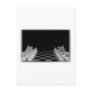 Black & White Spooky Glass Chess Board Game Post Card