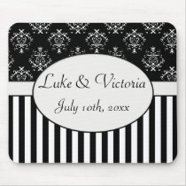 Black & White Striped Baroque Favour