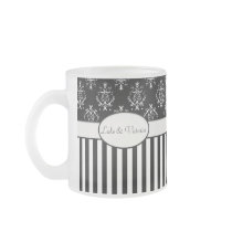 Black & White Striped Baroque Mugs