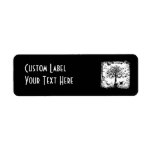 Black & White Tree Butterfly Silhouette