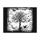 Black & White Tree Butterfly Silhouette