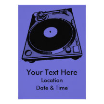 Black & White Turntable Custom Invite