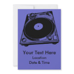 Black & White Turntable Custom Invite