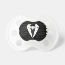 Black/White Tuxedo Baby Pacifiers