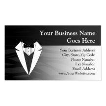 Black/White Tuxedo Business Card Template
