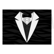 Black/White Tuxedo Greeting Cards