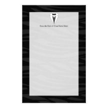 Black/White Tuxedo Stationery Design