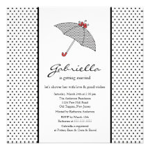 Black & White Umbrella Bridal Shower Invitation