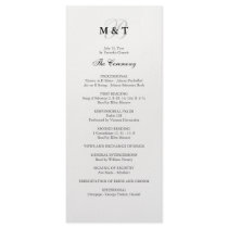 Black & White Wedding Program Rack Cards