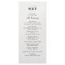 Black & White Wedding Program Rack Cards