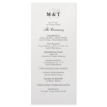 Black & White Wedding Program rack cards