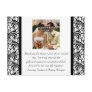 Black/White Wedding Thank You Colour Photo Postcar