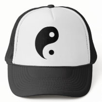 Black & White Yin Yang Symbol Mesh Hat