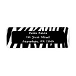 Black & White Zebra Return Address Label