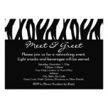 Black/White Zebra Meet and Greet Invitations