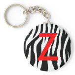 Black & White Zebra Print keychains