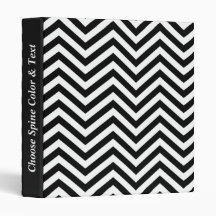 Black & White Zig Zag 1 Binder