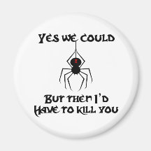 Black Widow Fridge Magnet