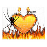 Black Widow on Heart of Fire Post Card