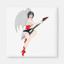 Black Widow Rock Fridge Magnet