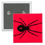Black Widow Spider Button