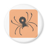 Black Widow Spider Icon Fridge Magnets