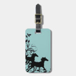 Black Wild Horses Travel Bag Tags