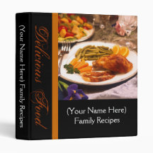 Black with Chicken/Veggies Healthy Recipe Binder