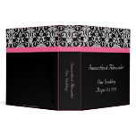 Black with Pink Passion Damask