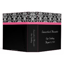 Black with Pink Passion Damask