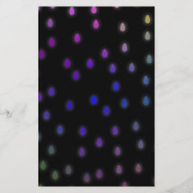 Black with rainbow colour rain drops. flyer