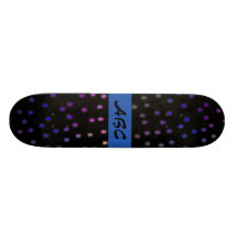 Black with rainbow colour rain drops. skate board decks