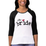 Black with Red Heart Bride t-shirts