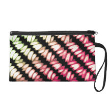 Black with Rose & Lime Wristlet Purse