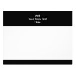 Black with White Area and Custom Text. Letterhead Template