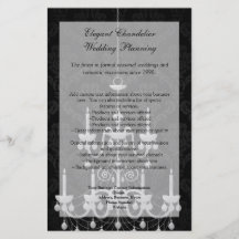 Black with White Chandelier Silhouette Flyer