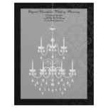 Black with White Chandelier Silhouette Customized Letterhead