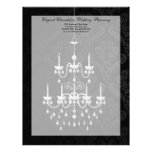 Black with White Chandelier Silhouette Customized Letterhead