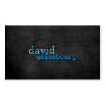 Black Wood Blue Typography Business Card