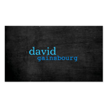 Black Wood Blue Typography Business Card