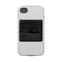 Black Wood Image. Iphone 4 Tough Cover