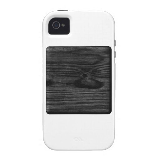 Black Wood Image. iPhone 4 Cases