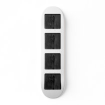 Black Wood Image. Skate Board Deck