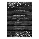 Black Wood Wedding Invitation