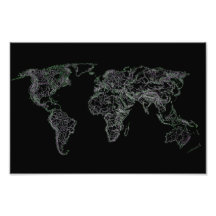 Black world atlas art photo