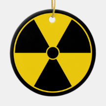 Black & Yellow Radiation Symbol Ornament