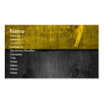 BLACK YELLOW WOOD TEXTURE stripes digital Business Cards