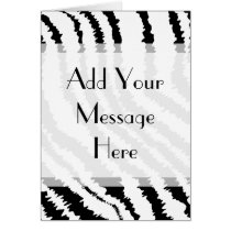 Black Zebra Print Pattern. Cards
