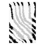 Black Zebra Print Pattern. Customized Stationery