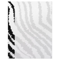 Black Zebra Print Pattern. Customized Letterhead